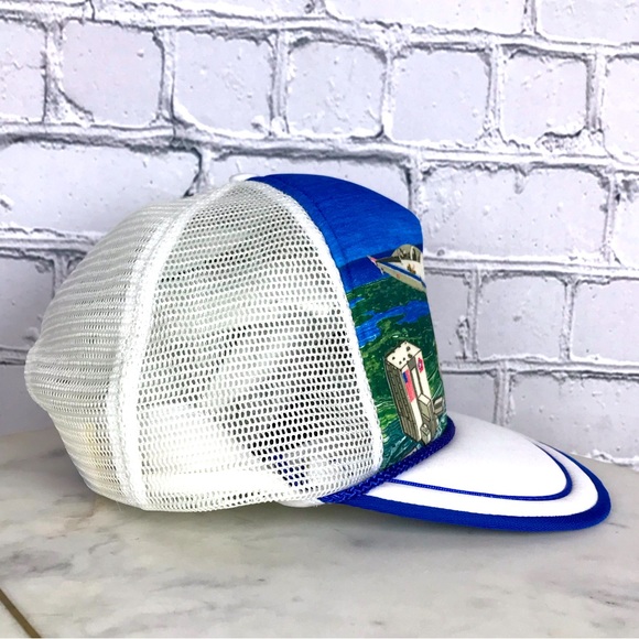 NASA Kennedy Space Center Space Shuttle Rocket 80’s Vintage Snapback Trucker Hat - Picture 5 of 9